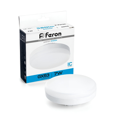 Лампа cветодиодная, (7W) GX53 6400K, FERON LB-451