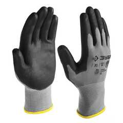 Перчатки ЗУБР с полиуретановым покрытием размер L