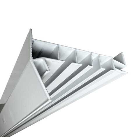 Профиль ПК 12 белый, облегченный (3-х рядная Гардина)