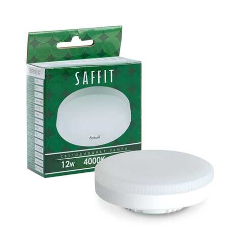 Лампа cветодиодная, (12W) GX53 4000K, SAFFIT SBGX5312