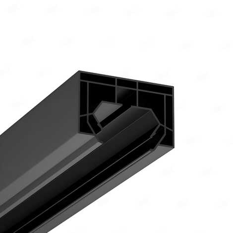 Профиль ПВХ АМ1 (1 ряд Гардина) черная 3,2 м