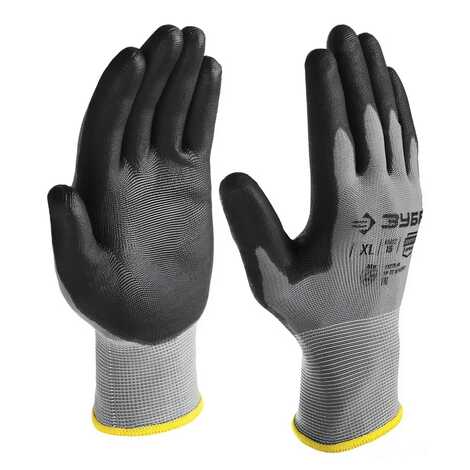 Перчатки ЗУБР с полиуретановым покрытием размер S