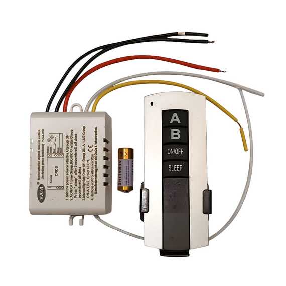 Выключатель дистанционный 230V 1000W 2-х канальный 30 м с пультом управления, TM76