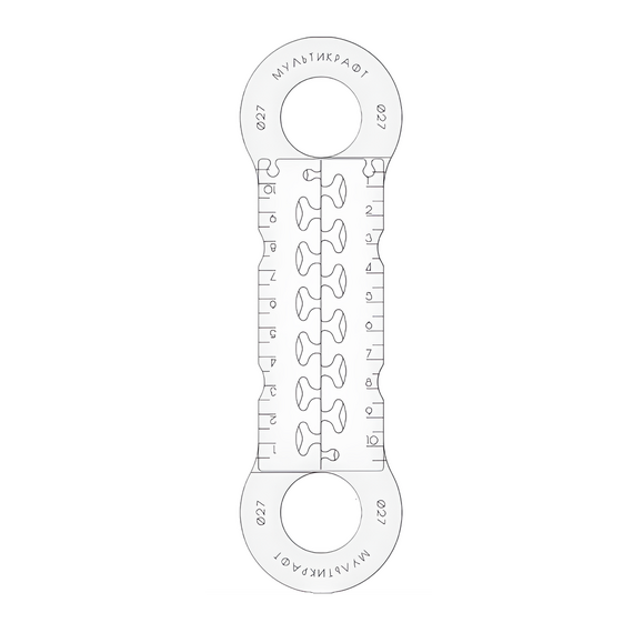 Обвод трубы с замком  Ǿ27 мм прозрачный