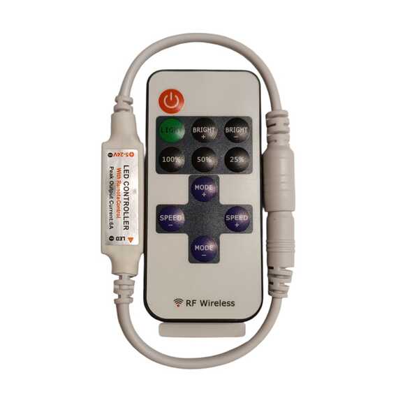 Мини-диммер ELFLED с радиоуправлением 12/24V 6A с разъемом 5,5мм