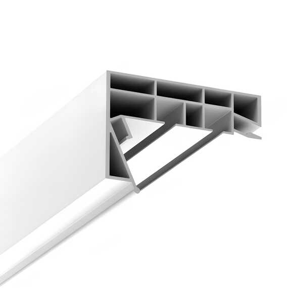 Профиль ПК 15 ПВХ белый (2-х рядная Гардина) 2,5 м