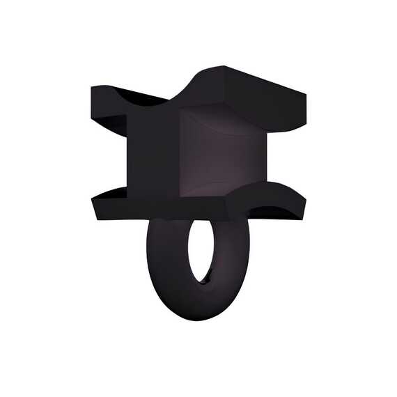 Бегунок 6 мм (в ленте 10 шт) черный